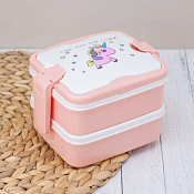 Ланч-бокс "The one and only" 14х12х10,5см, цв.розовый