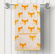 Полотенце махровое "Фокс" 70х130см, цв.оранжевый пл.450