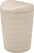 "Wave" Контейнер для мусора 1,2л, 11,6х11,6х16,5см, цв.бежевый топаз