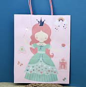 Пакет бумажный "Magic princess" 26х32х12см, цв.розовый
