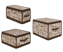 "VALIANT" TRAVELLING Набор кофров для хранения 3шт, 40х30х25см, 30х28х15см, 30х15х15см