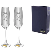 "Рона" "Вальс сердец" Набор бокалов для шампанского 180мл 2шт.