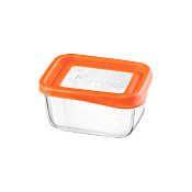 "Bormioli" Frigoverre Fun Orange" Контейнер стекло 0,4л квад 13х10см