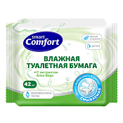 "Comfort Smart" Влажная туалетная бумага с экстрактом алоэ вера 42шт.