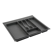 Лоток для столовых приборов 48,5х52,5х4,5см, цв.серый