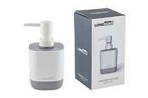 "LONGSTAR" Дозатор для мыла 15,2х7,9см, цв.серо-белый
