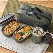 "THERMOS" JEA" Ланч-набор (термос для еды 0,2л; ланч-бокс 2шт 0,3л,термосумка, разделитель для еды)