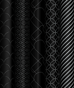 Упаковочная бумага "Pattern on black" 100х70см