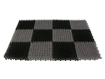 Коврик-щетинка придверный "Травка" 42х56см, цв.серый