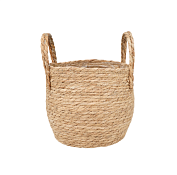 Кашпо плетеное "Кения" с ручками d=20см, h=15,5см, цв.натуральный