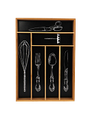 Лоток для столовых приборов 43,2х30,7х5см, бамбук