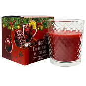Свеча в стекле "Глинтвейн и гранат" 130гр 8,4х7,8см