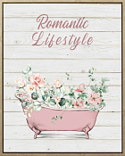 Декор. изобр. "Розы в ванне" 40х50х2,5см