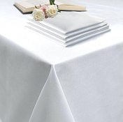 Комплект столовый: скатерть 140х220см, салфетки 6шт, 35х35см, цв.белый
