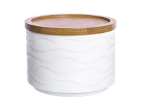 "Айсберг" Банка для хранения "Волны" 250мл, с деревянной крышкой