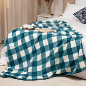 Плед "London" 130х170см, цв.бирюзовый, флис