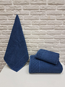 Полотенце махровое "Лоренцо" 50х90см, цв.синий, пл.500