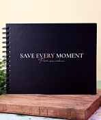 Фотоальбом "Save every moment" 24,5х19см, цв.черный