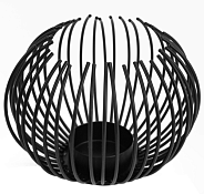 Подсвечник "Вензель" 12х12х9см, цв.черный