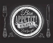 Интерьерная табличка "Bon Appetit!" 30х37,5см