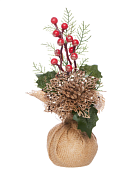 Декор новогодний "Шишки и ягоды" 26х11,5см