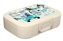 Ланч-бокс "Милая собачка" пластик 0,85л, цв.светло-бежевый