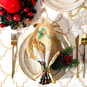 Набор салфеток "Golden Christmas" 4шт, 40х40см