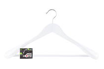 "Wood white" Вешалка деревянная с широкими плечиками 45х6х23см