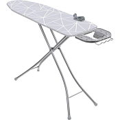 "НИКА" Доска гладильная "Стайл1 тефлон" основа метал.сетка, 120х38см, цв.с линиями на сером