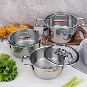 "TalleR" Набор кастрюль "Tendency" 3пр.(2л+2,8л+5л)
