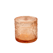 Шкатулка декоративная 9х9х8,5см, цв.янтарный