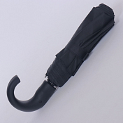 "Nex" Зонт мужской, 3 слож., автомат, крюк, цв.черный