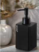 Диспенсер "SOAP" 310мл, 6,7х6,7х13,3см, цв.черный