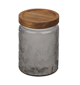 "AMARETTO" Банка для хранения дерев. крышка 750мл, h=15см