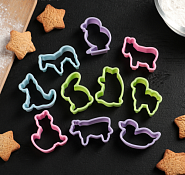 Набор формочек для выпечки "Зоопарк" 10шт., цв.в ассорт