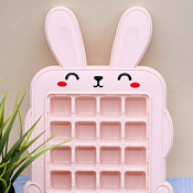 Форма для льда "Bunny" 16 ячеек 23х16,5х2,5см цв.розовый
