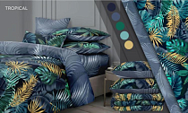 "Василиса" Комплект постельного белья "Монблан.Tropical" семейный, 70х70см, сатин