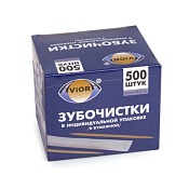 "AVIORA" Зубочистки в индивидуальной упаковке 500шт.