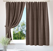 "Волшебная ночь" Комплект штор "Рогожка" 165х180см, 2шт., цв.шоколад