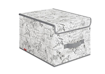 "VALIANT" VINTAGE GREY Короб стеллажный с крышкой на магните 30х40х25см