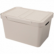 Корзина для хранения "Luxe" с крышкой 4,6л, 27х19х12см, цв.бежевый