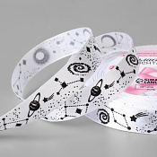 Декоративная лента "Космос" 1,5х23м, цв.белый