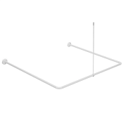 Карниз для штор угловой, с потолочным креплением 90-180см, цв.белый