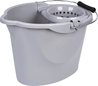 Ведро "Vogue" с отжимом 12л, цв.серебряный