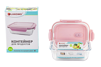 "Soft color" Контейнер стекло 0,37л прям. 14,5х4,8х10,4см.