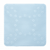 Коврик противоскользящий "Барнео" 53х53см, цв.голубой