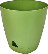 "AMSTERDAM" Горшок с прикорневым поливом d=25см, 8л цв.оливковый
