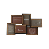 Фоторамка настенная "Classica Forward" на 6 фото 10х15см, цв.коричневый