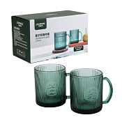 "Blossom" Набор кружек 2шт. 240мл, цв.зеленый, 4в., п.у.