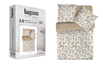 "LAGOM" Комплект постельного белья "Лунд" семейный, 70х70см, поплин